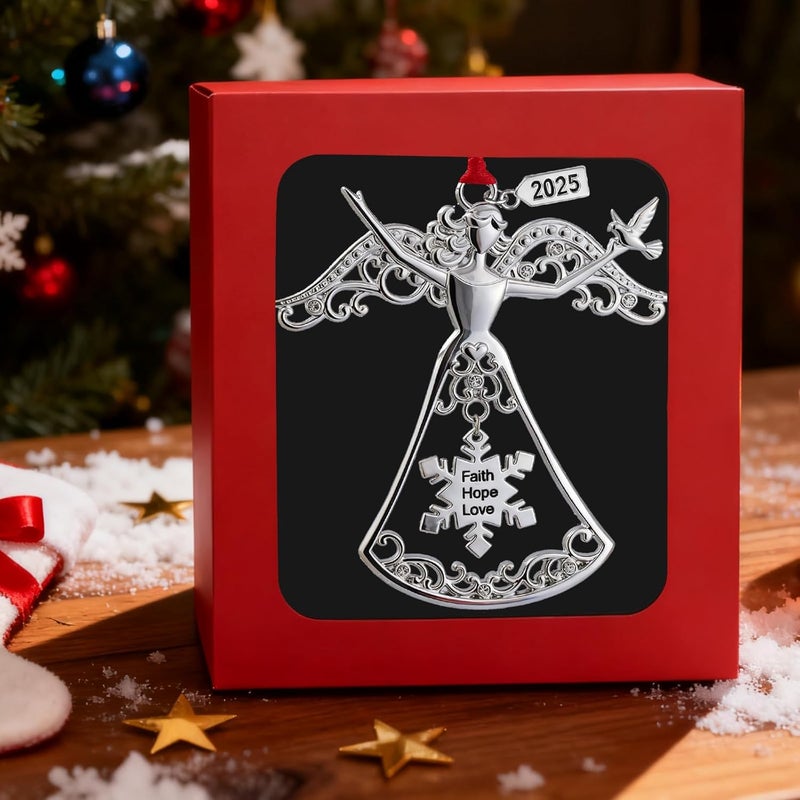K-MLICE Christmas Tree Ornaments, Metal Christmas Hanging Ornaments for Tree, Christmas Tree Decorations, Pendant Gift Keepsake, for Frineds Family Decorative Hanging Ornaments Gifts - Image 5